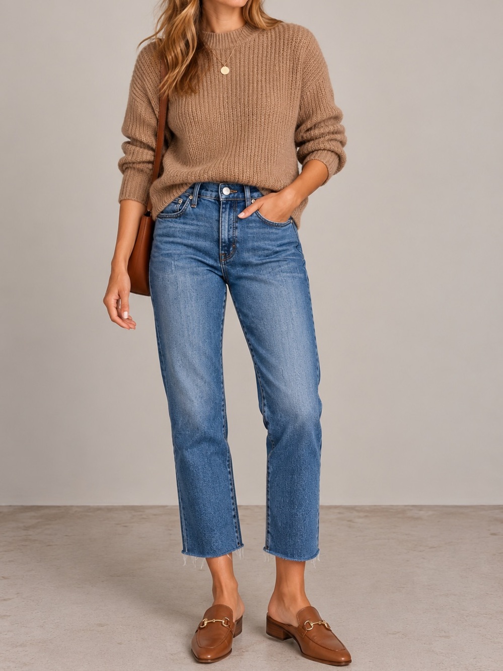 Madewell The Slim Boyjean Cropped Raw Hem Jeans Medium Wash Blue Size 27